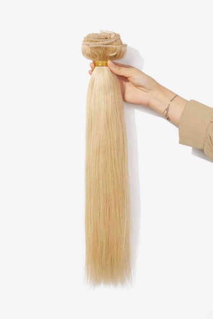 18" 200g #613 Extensiones de cabello liso con clip Cabello humano