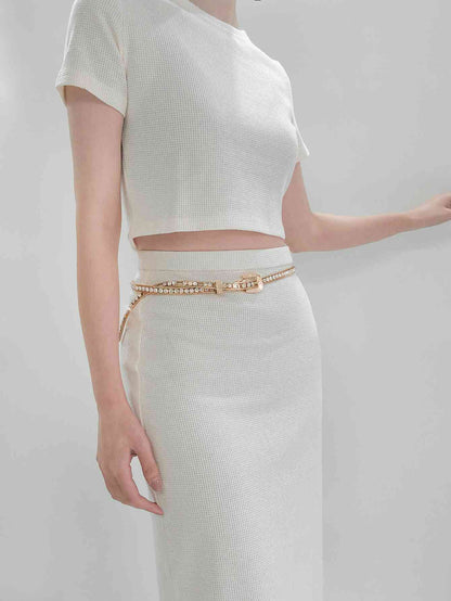 Ceinture en métal strass