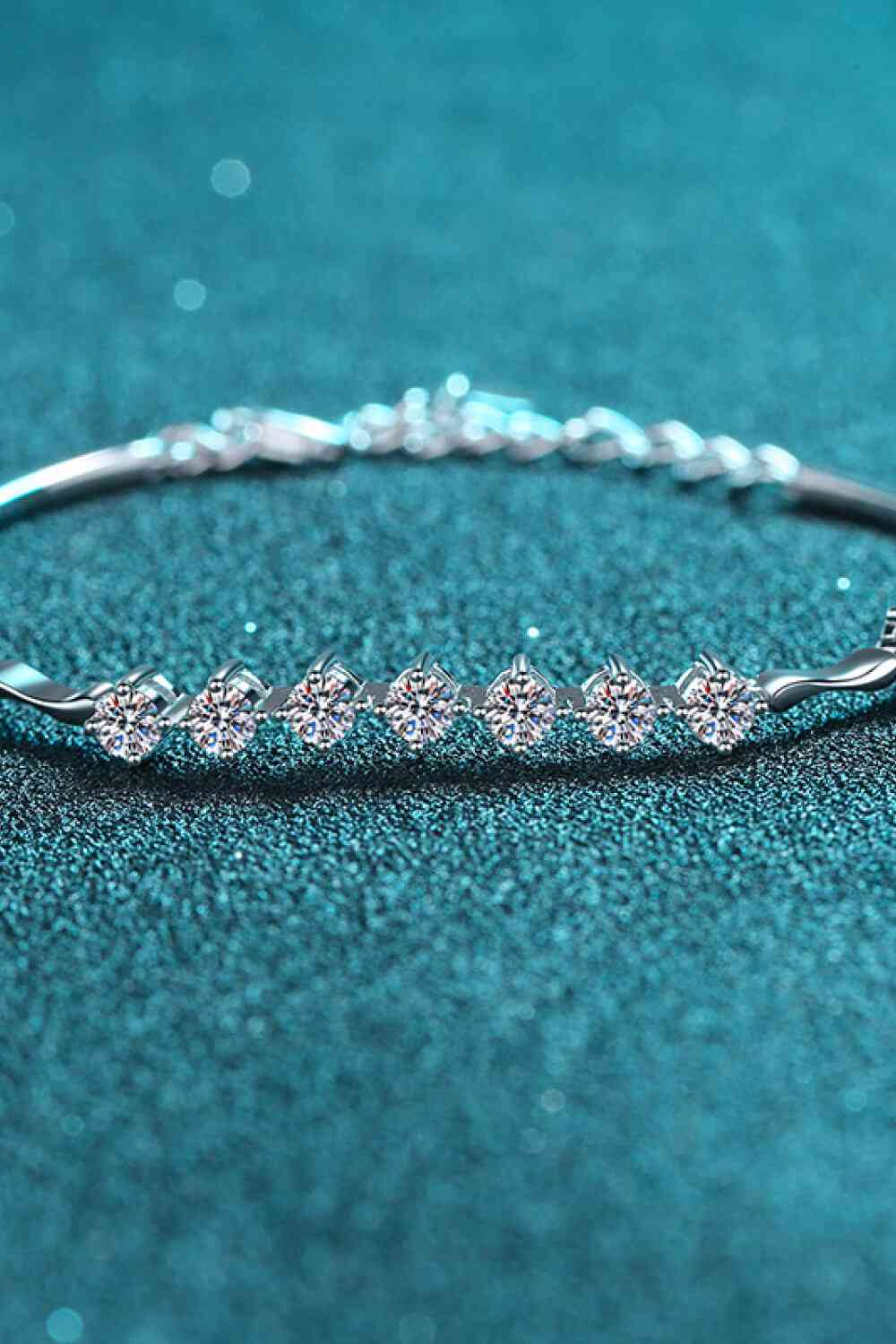 Bracelet en argent sterling 925 avec moissanite