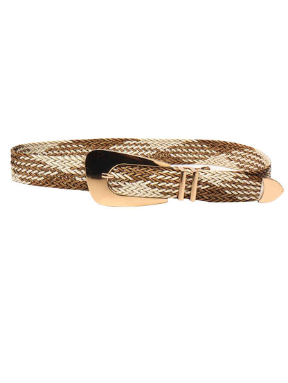 Ceinture tressée à boucle irrégulière