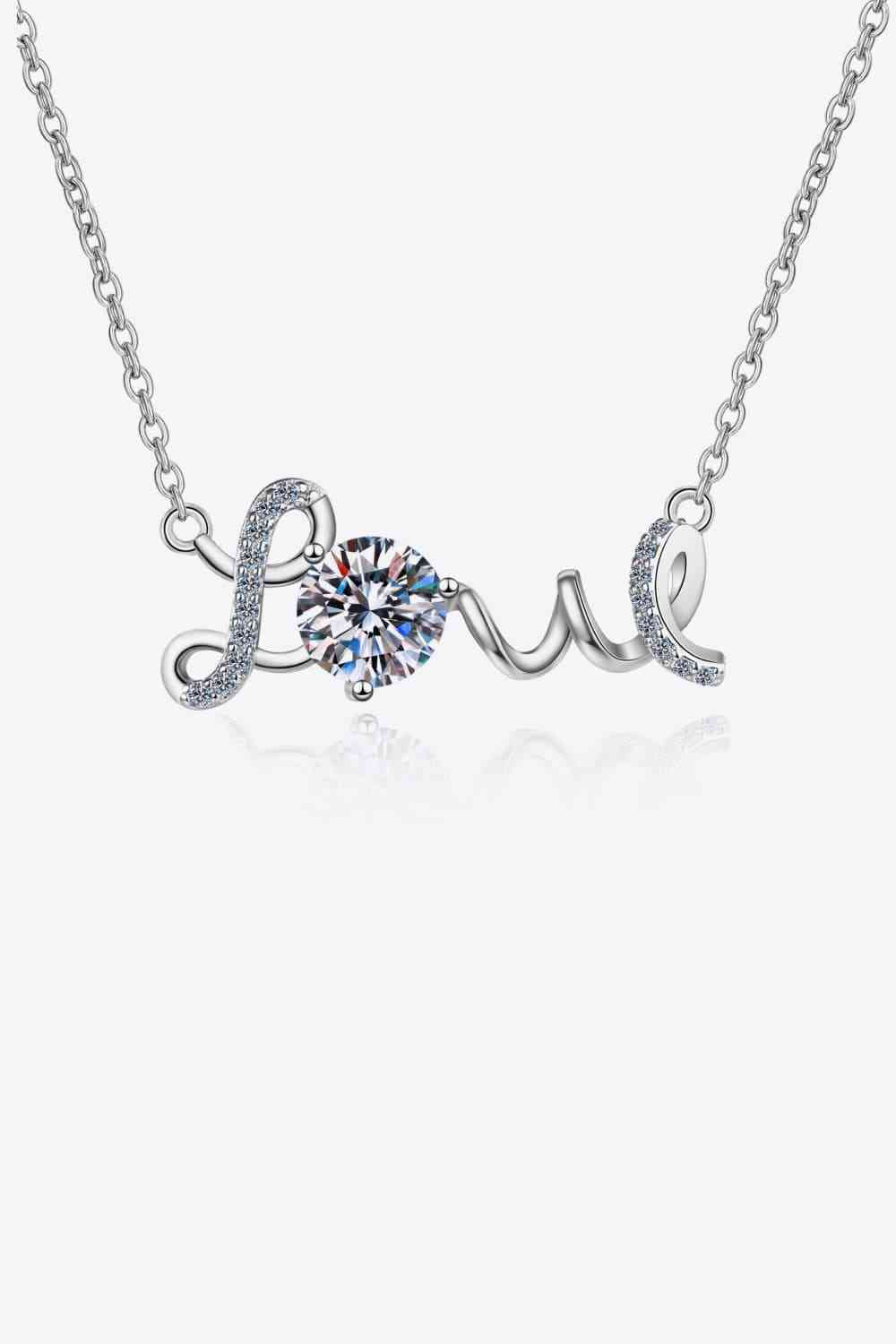 Collier en argent sterling 925 moissanite 1 carat