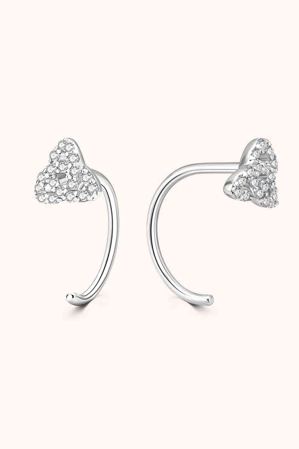 Boucles d'oreilles en argent sterling 925 Moissanite