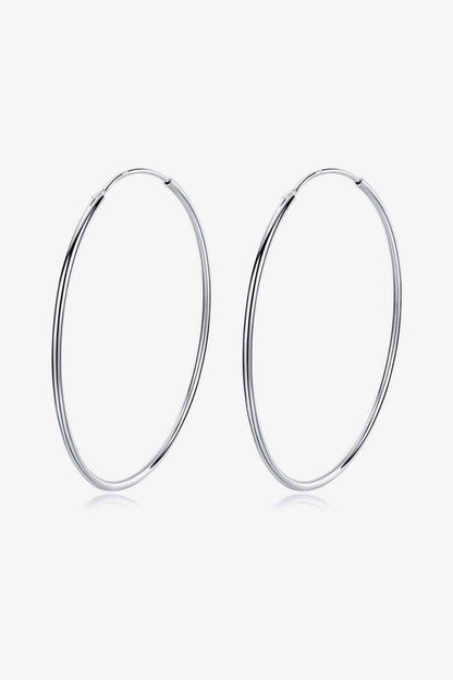 Boucles d'oreilles créoles en argent sterling 925