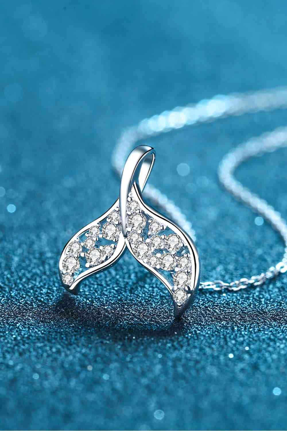 Collier avec pendentif queue de poisson Moissanite en argent sterling 925