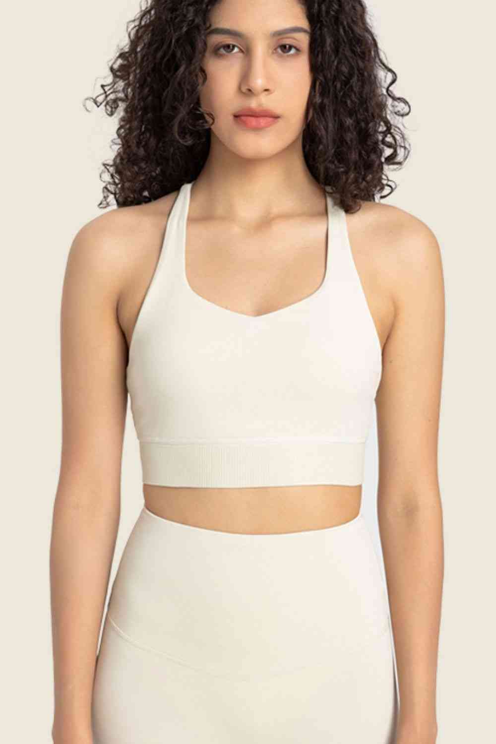 Feel Like Skin - Soutien-gorge de sport à dos nageur et col licou