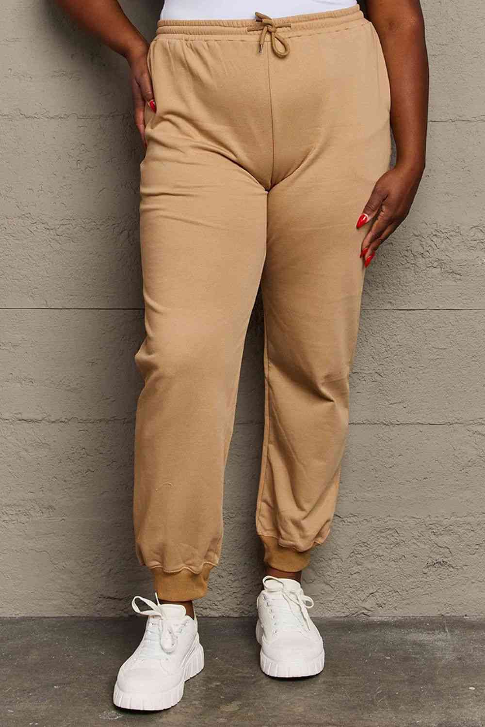 Pantalon de survêtement à cordon de serrage pleine taille Simply Love