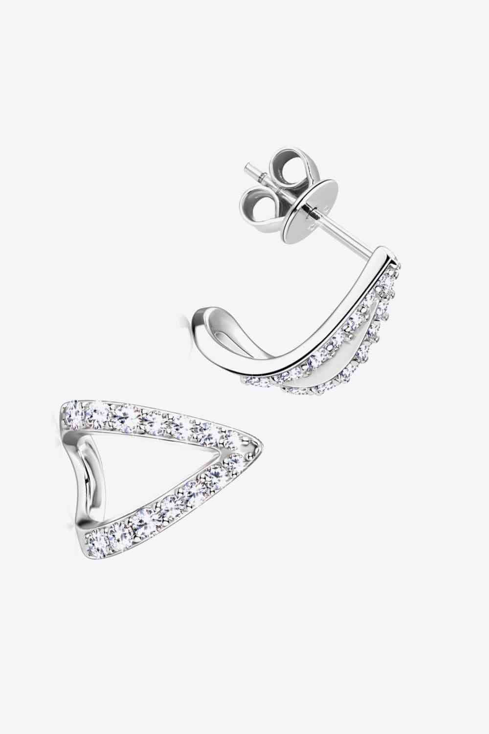 Boucles d'oreilles minimalistes Moissanite en argent sterling 925