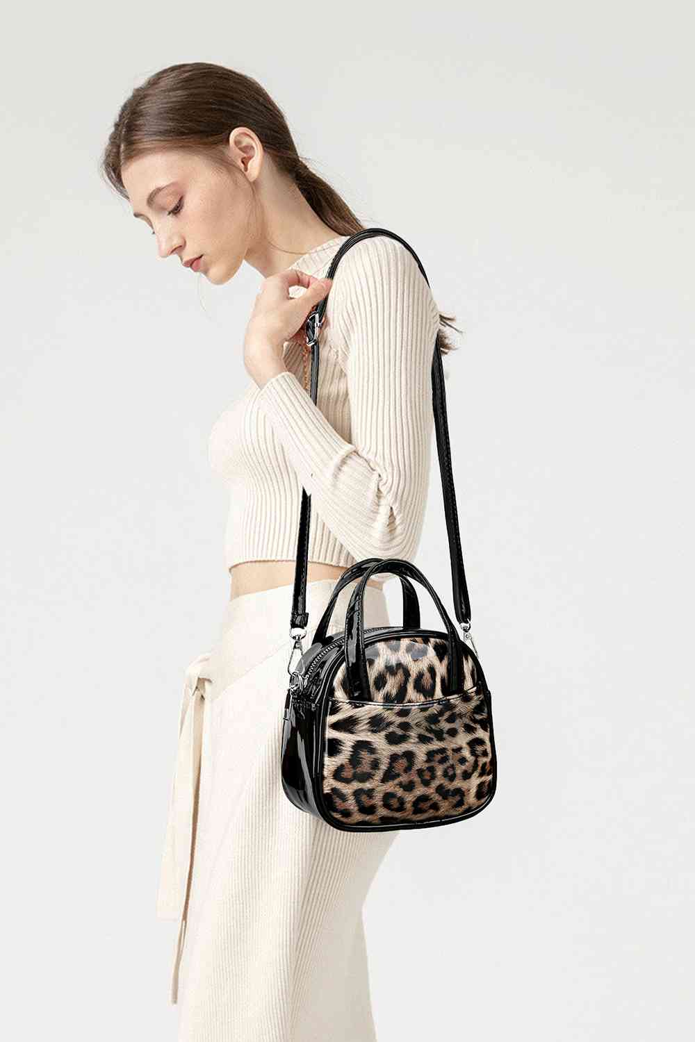 Animal Print PU Leather Crossbody Bag