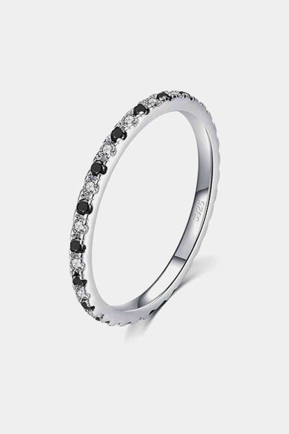 Bague en argent sterling 925 et zircone cubique