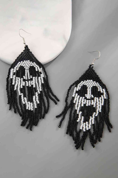 Boucles d'oreilles pendantes perlées