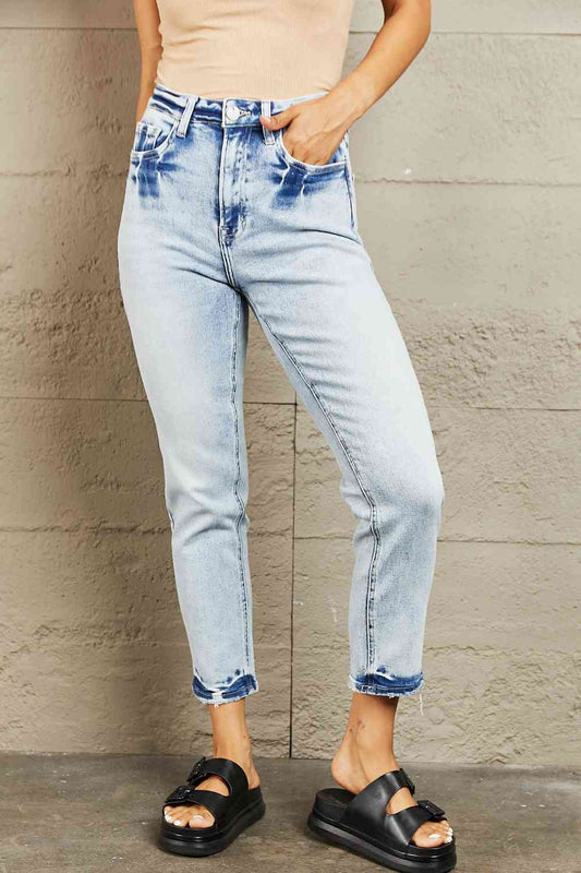 BAYEAS Jean skinny taille haute avec accents