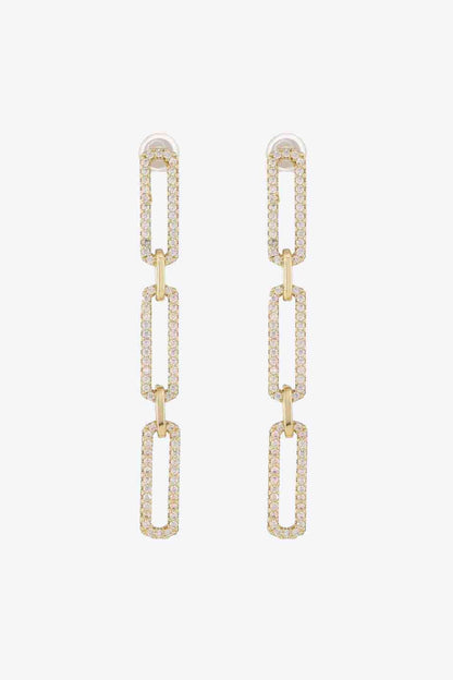 Rhinestone Chunky Chain Drop Earrings