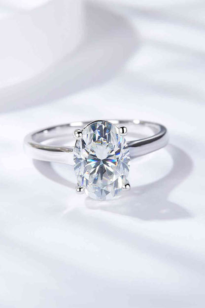 Bague solitaire moissanite de 2,5 carats