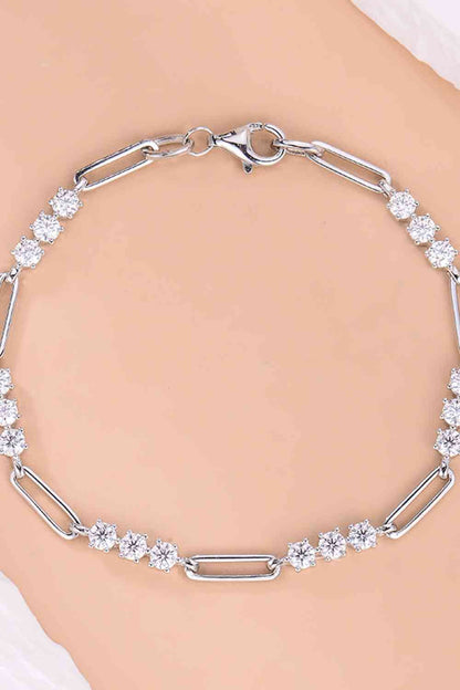 Bracelet en argent sterling 925 moissanite 1,8 carat