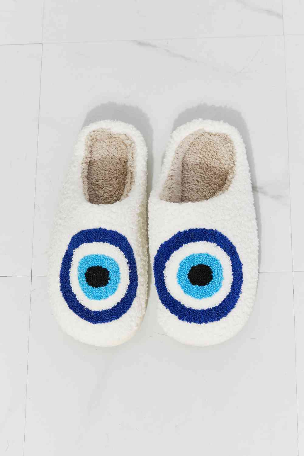 MMShoes Pantoufle en peluche pour les yeux