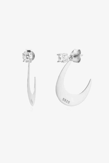 Boucles d'oreilles en argent sterling 925 avec zircone