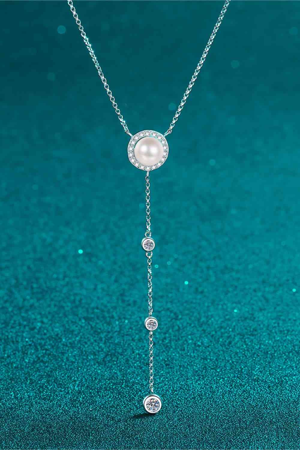 Collier plaqué rhodium moissanite