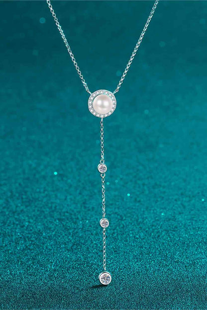 Collier plaqué rhodium moissanite