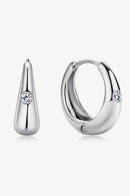 Boucles d'oreilles en argent sterling 925 Moissanite