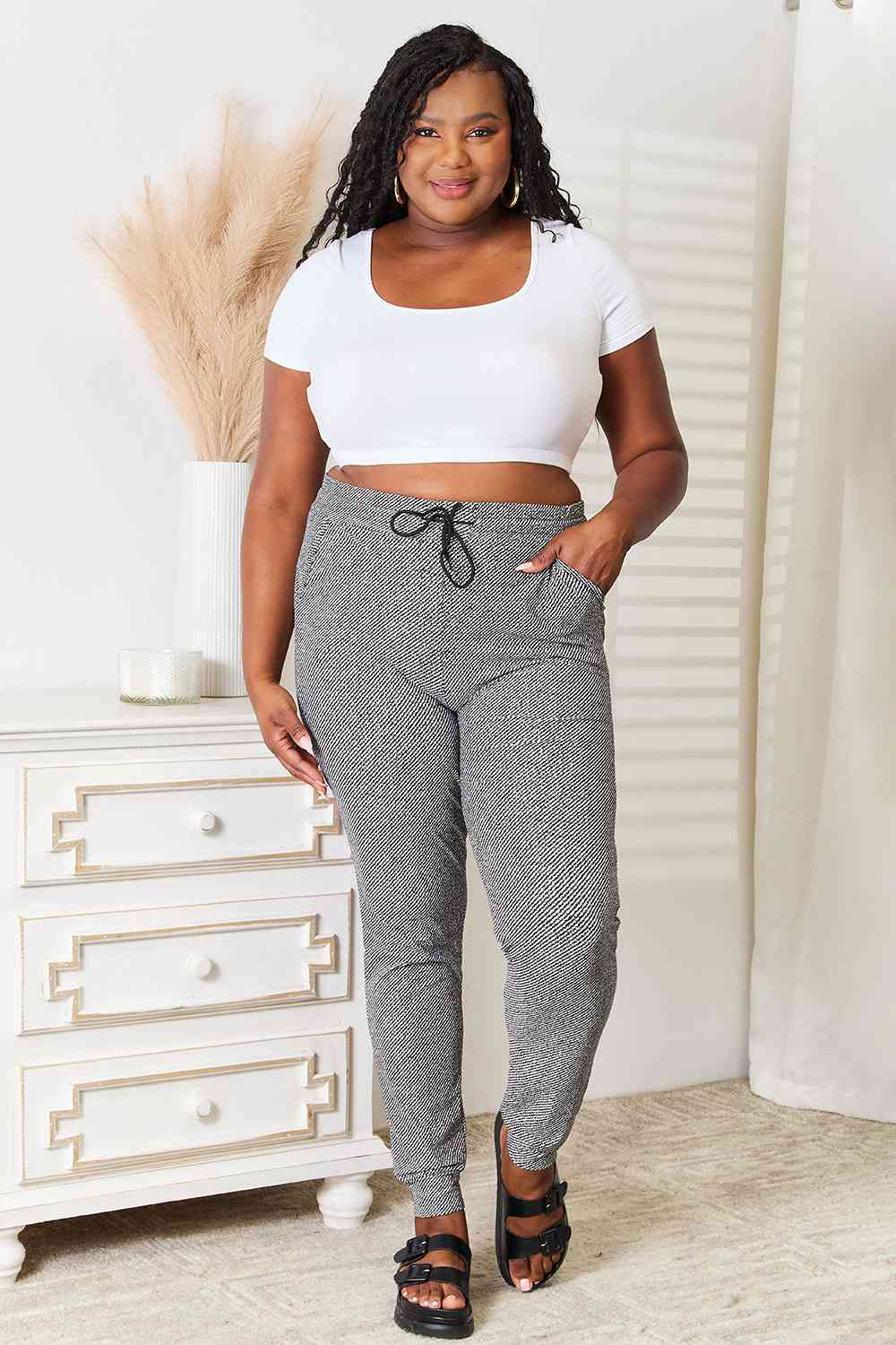 Leggings Depot - Pantalon de jogging pleine taille avec poches