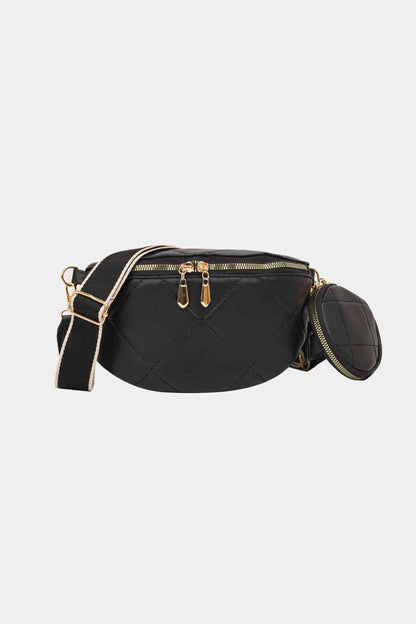 Bolso bandolera de cuero PU con bolso pequeño