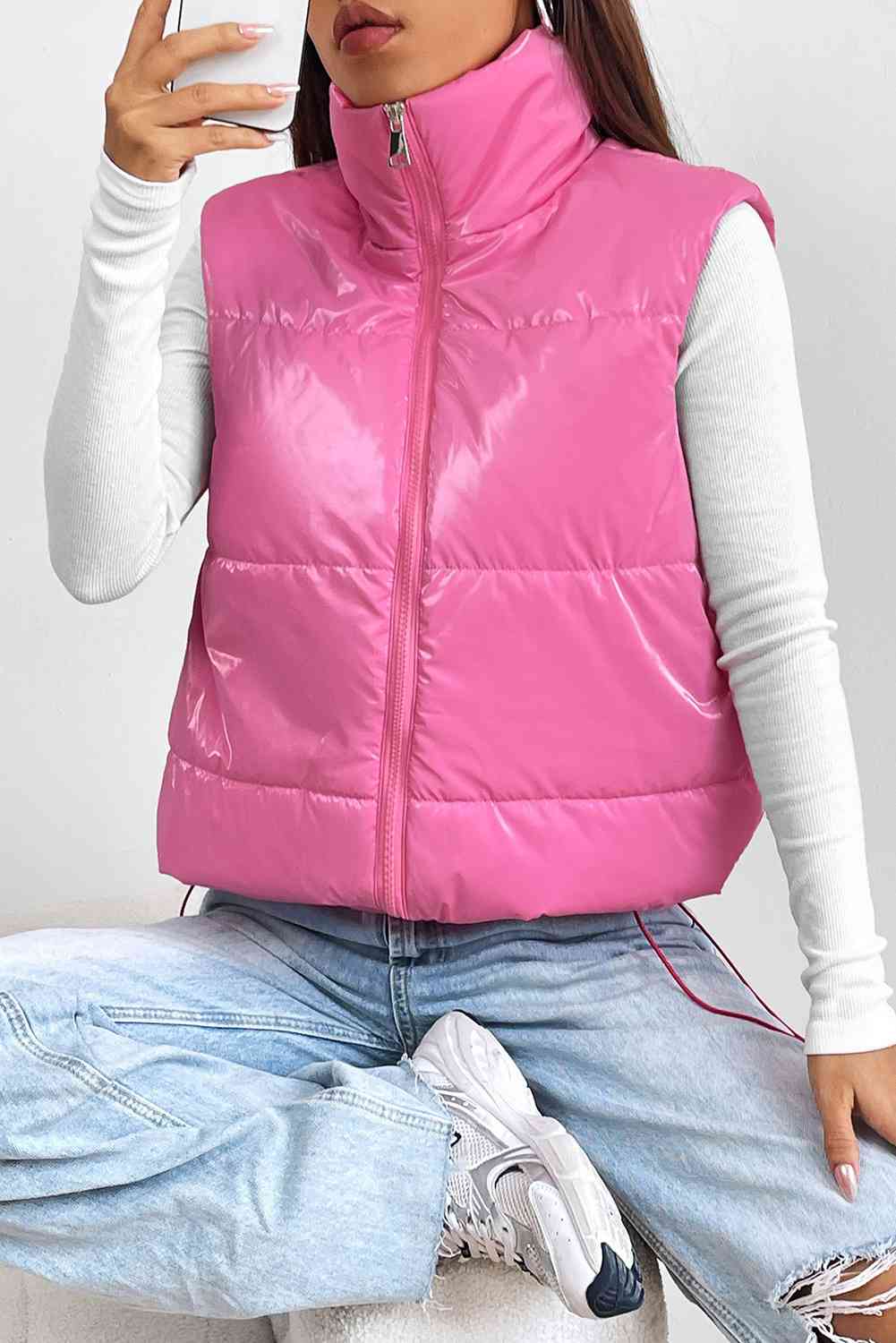 Gilet à col zippé