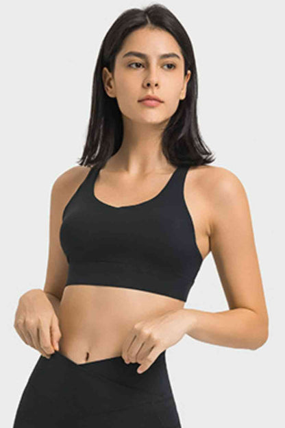 Soutien-gorge de sport respirant à dos croisé