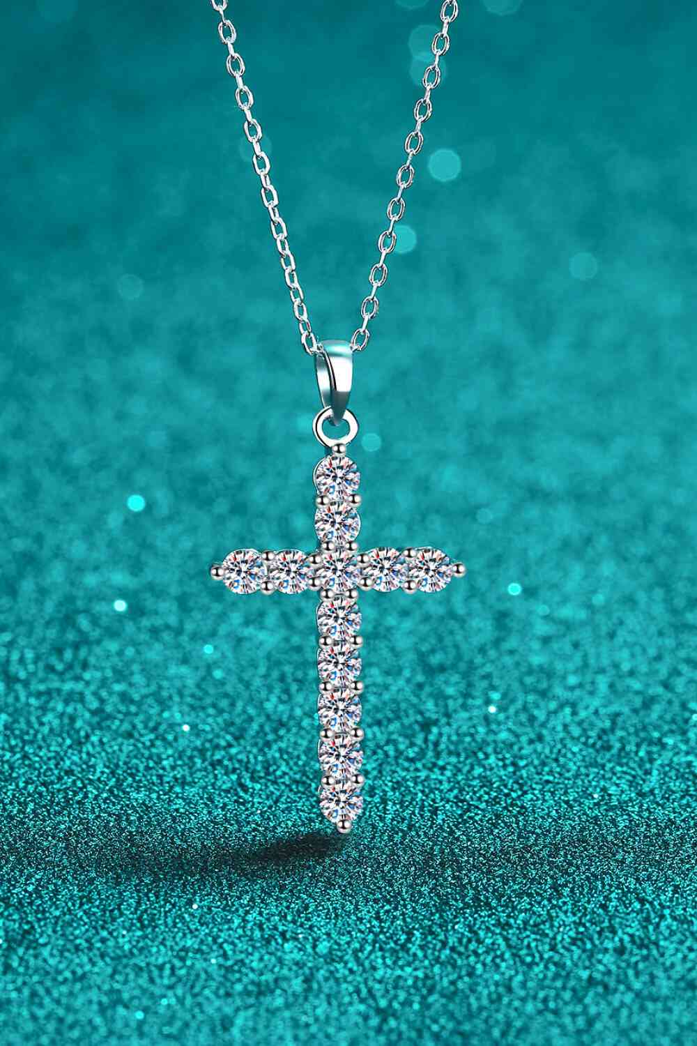 Collier de moissanite en argent sterling 925 adoré