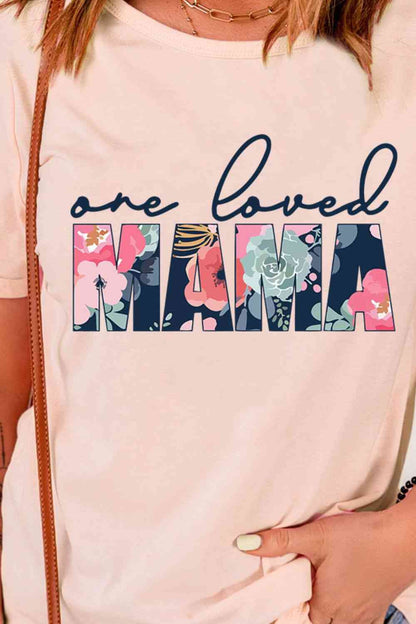 ONE LOVED MAMA Floral Graphic Tee