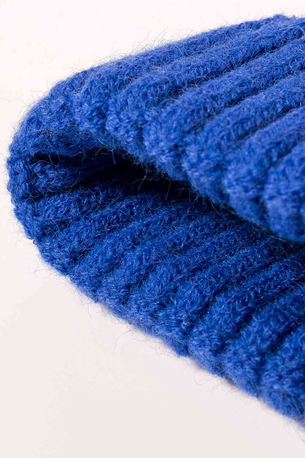 Bonnet à revers en tricot côtelé