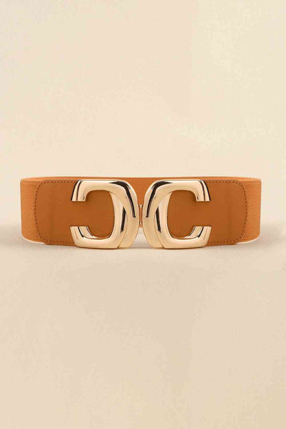 Zinc Alloy Buckle Elastic Wide Belt