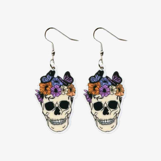 Boucles d'oreilles pendantes en acrylique sur le thème d'Halloween