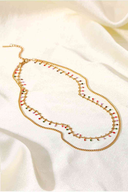 18K Gold-Plated Double-Layered Stainless Steel Necklace