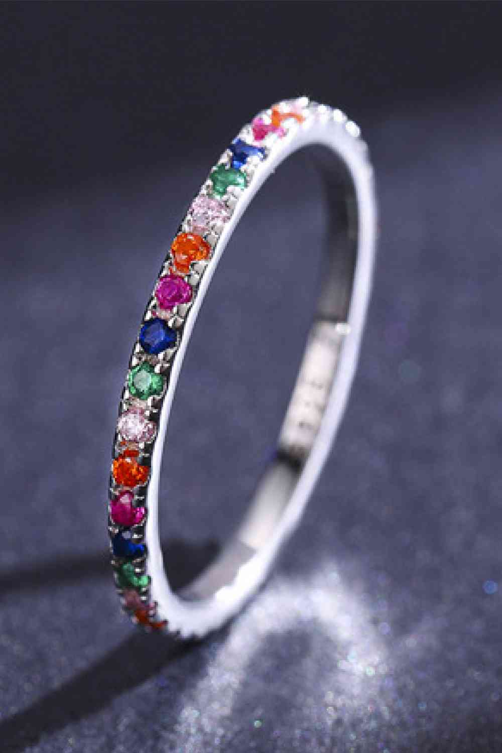 Bague en argent sterling 925 et zircone cubique