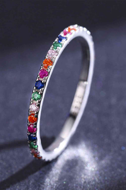 Bague en argent sterling 925 et zircone cubique