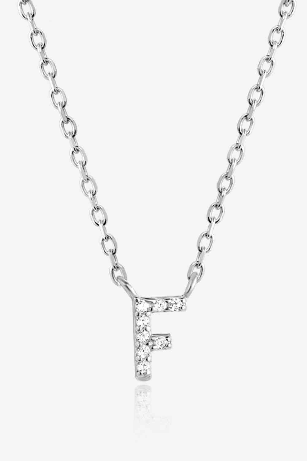 Collier en argent sterling 925 avec zircon A à F