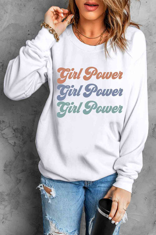 GIRL POWER - Sweat-shirt graphique à épaules tombantes