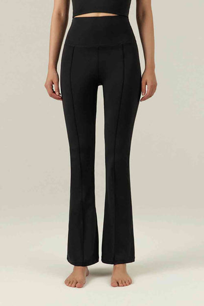 Pantalon évasé sport couture centrale