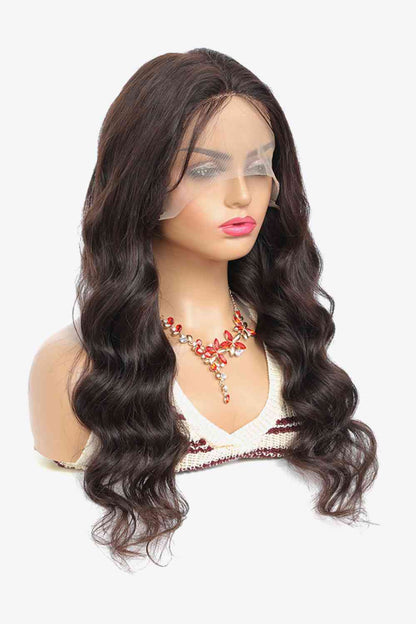 20" densidad natural del color el 150% del cabello humano de la Virgen de la onda del cuerpo de las pelucas del frente del cordón 13x4