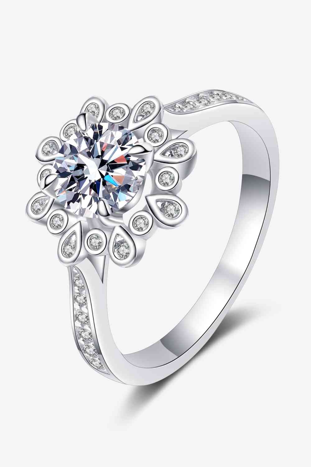 Je ne peux pas arrêter votre brillance, bague moissanite en argent sterling 925