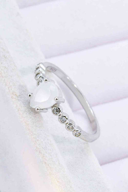 Bague en pierre de lune naturelle en forme de larme