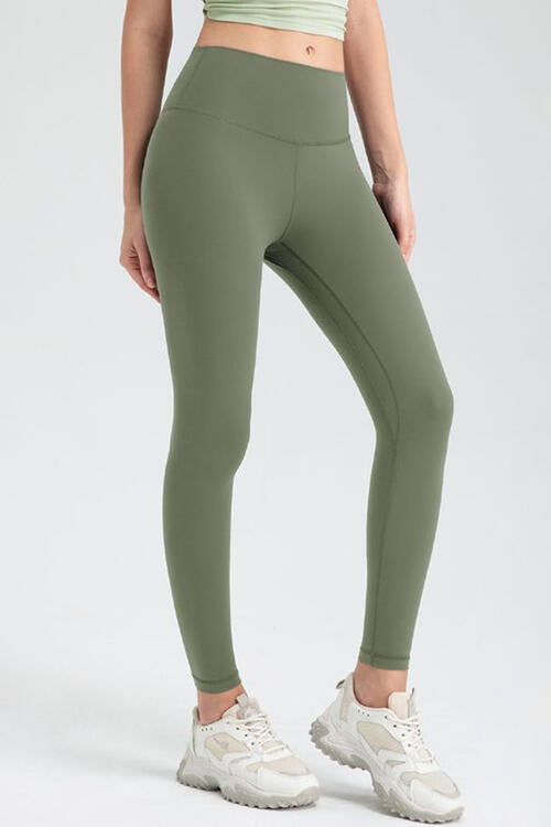 Legging actif coupe slim à large taille