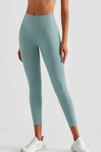 Leggings deportivos de cintura ancha con bolsillos