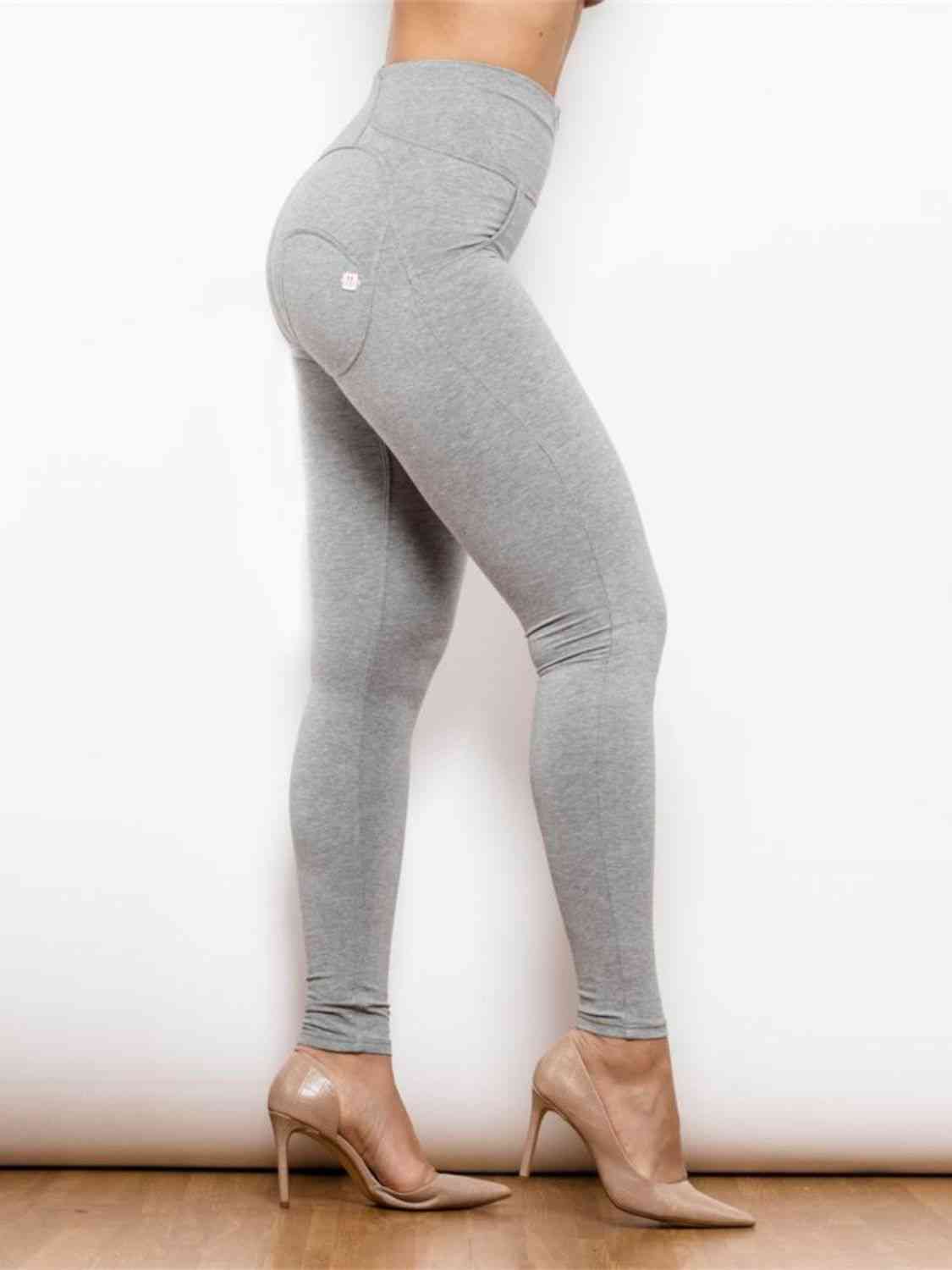 Legging taille haute avec fermeture éclair pleine taille