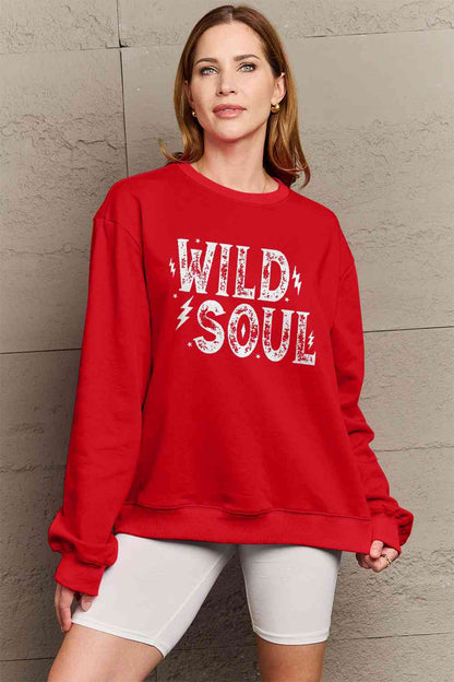 Simply Love Sweat-shirt graphique WILD SOUL pleine grandeur