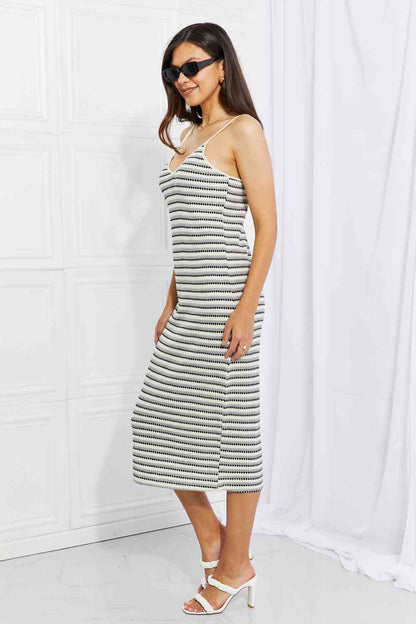 HYFVE One to Remember Striped Sleeveless Midi Dress