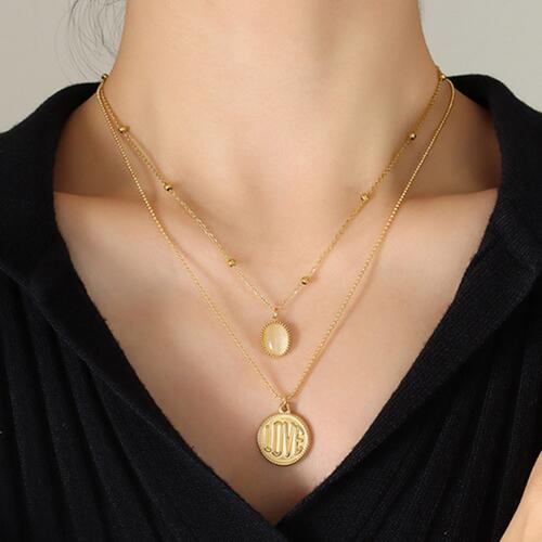 Collier double couche en acier titane