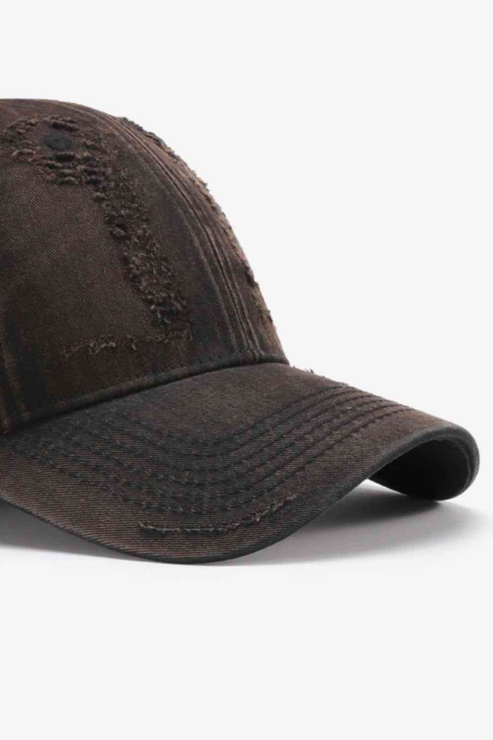 Casquette de baseball réglable en détresse