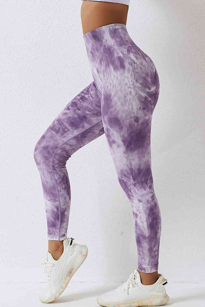 Pantalon de sport long tie-dye taille haute