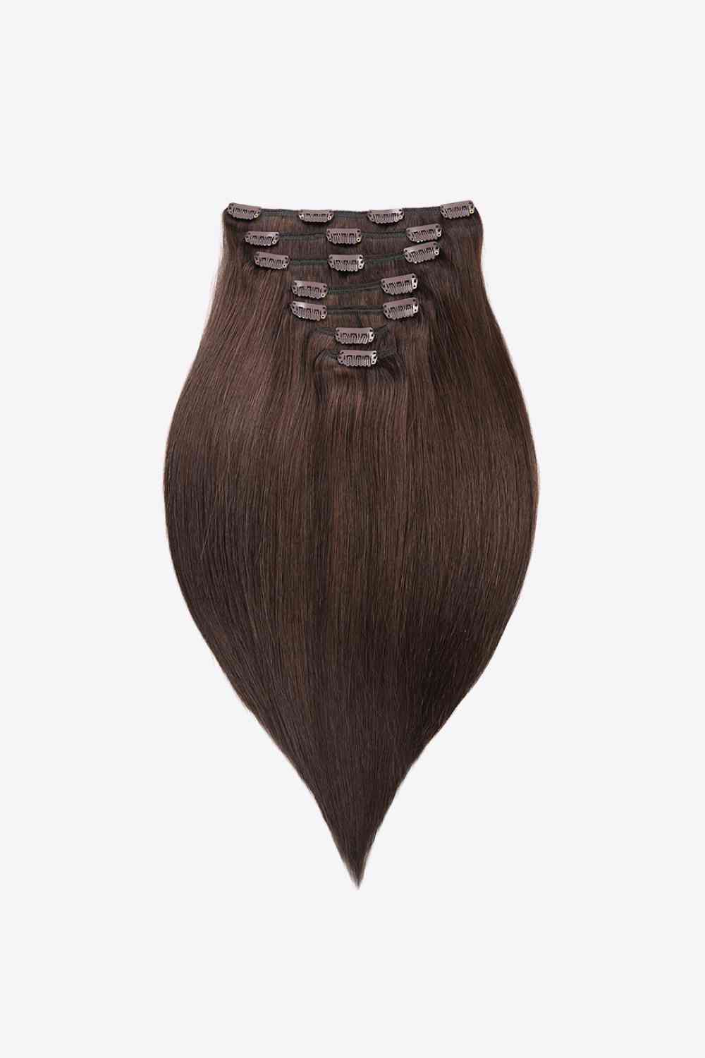 Extensions de cheveux humains indiens à clipser 16" 110 g